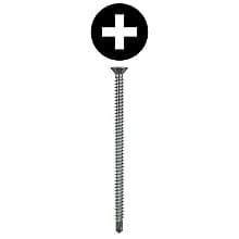 Quickscrews Flat Head Installation Screws, Phillips Drive Partial Thread and Self Drilling Point