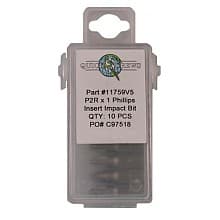 #2 x 1" Phillips Reduced Drive Impact Insert Bit (10/Box)