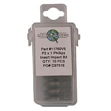 #2 x 1" Phillips Drive Impact Insert Bit (10/Box)