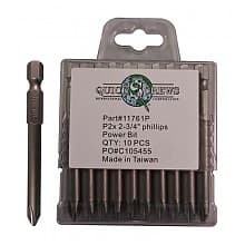#2 x 2-3/4" Phillips Drive Power Bit (10/Box)
