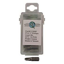 #3 x 1" Phillips Drive Insert Bit (10/Box)