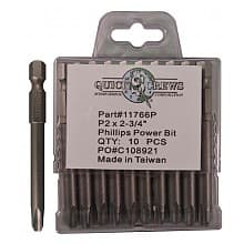 #3 x 2-3/4" Phillips Drive Power Bit (10/Box)
