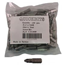 #2 x 1" Pozi Drive Insert Bit (100/Pack)