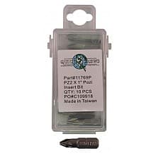 #2 x 1" Pozi Drive Insert Bit (10/Box)