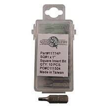 #1 x 1" Square Drive Insert Bit (10/Box)