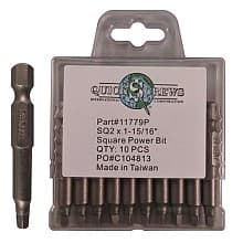 #2 x 1-15/16" Square Drive Power Bit (10/Box)