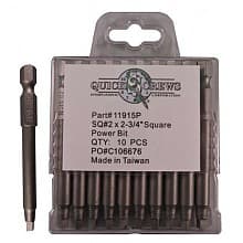 #2 x 2-3/4" Square Drive Power Bit (10/Box)