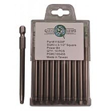 #3 x 3-1/2" Square Drive Power Bit (10/Box)
