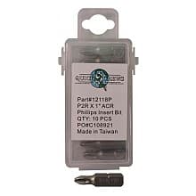 #2 x 1" Phillips ACR Drive Reduced Insert Bit (10/Box)