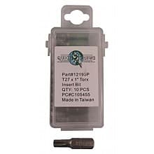 T27 x 1" Torx Drive Insert Bit (10/Box)