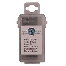 T30 x 1" Torx Drive Insert Bit (10/Box)