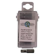 T30 x 1" Torx Drive Impact Insert Bit (10/Box)