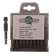 T20 x 1-15/16" Torx Drive Power Bit (10/Box)
