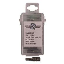 1" Hex Tamper Proof Drive Insert Bit, 5/32" Shank (10/Box)