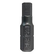 1" Hex Tamper Proof Drive Insert Bit, 3/16" Shank (100/Pack)