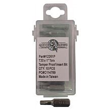 T20 x 1" Torx Tamper Proof Drive Insert Bit (10/Box)