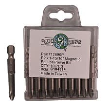 #2 x 1-15/16" Phillips Drive Magnetic Power Bit (10/Box)