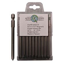 #2 x 3-1/2" Phillips Drive Magnetic Power Impact Bit (10/Box)