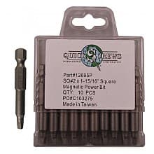 #2 x 1-15/16" Square Drive Magnetic Power Bit (10/Box)