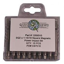 #2 x 1-15/16" Square Drive Magnetic Power Impact Bit (10/Box)