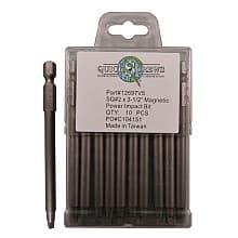 #2 x 3-1/2" Square Drive Magnetic Power Impact Bit (10/Box)