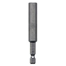 2-7/8" 1-Piece Stainless Steel Magnetic Bit Holder with C-Ring, 1/4" Shank (25/Pack)