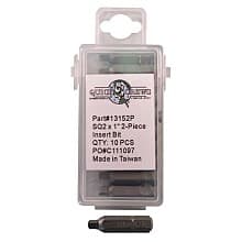 #2 x 1" 2-Piece Square Drive Insert Bit (10/Box)