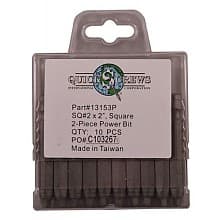 #2 x 2" 2-Piece Square Drive Power Bit (10/Box)