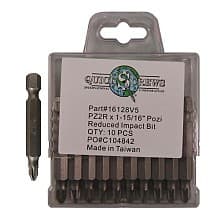 #2 x 1-15/16" Pozi Drive Reduced Impact Power Bit (10/Pack)