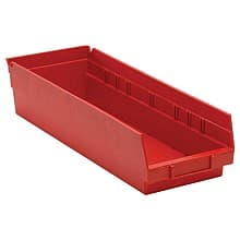 17-7/8" x 4" x 6-5/8" Economy Shelf Bin, Red