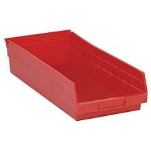 17-7/8" x 4" x 8-3/8" Economy Shelf Bin, Red