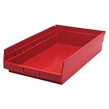 17-7/8" x 4" x 11-1/8" Economy Shelf Bin, Red