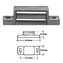 Magnetic Catch, White, 19/32" Width