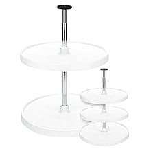3001 Full-Circle Lazy Susan Tray (No Hardware), White, Bulk (12 Trays)
