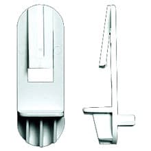 1/4" Plastic Locking Shelf Clip with 3/4" Shelves, White Finish