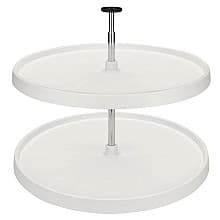 Full-Circle 2 Tray Value Line Lazy Susan, White