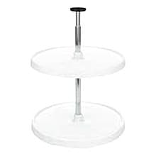 Full-Circle 2 Tray Lazy Susan, White, Bulk (6 Sets)