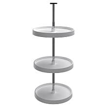 18" Full-Circle 3 Shelf Lazy Susan with Telescoping Post