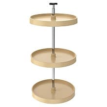3073 18" Full-Circle 3 Tray Value Line Lazy Susan, Almond