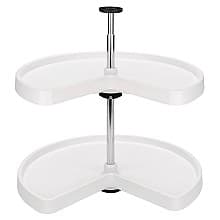 Kidney 1 Tray Value Line Lazy Susan, White
