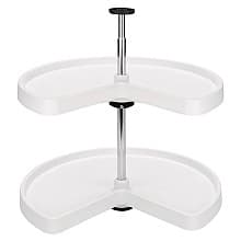 Kidney 1 Tray Value Line Lazy Susan, White