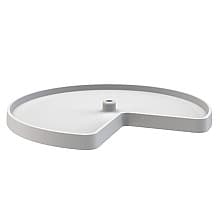 Value Line Kidney 1 Tray Lazy Susan, White