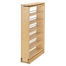 6" x 38-1/2" 6-Shelf Filler Pullout Organizer, Wood