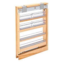 3" 4-Shelf Vanity Filler Pullout Organizer with BLUMOTION Soft-Closing, Semi-Gloss