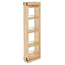 3-Shelf Filler Pullout Organizer with Soft-Closing, Maple, 42" Height