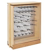 9" x 30" Filler Pullout Organizer with Adjustable Shelves and Stainless Steel Panel, Wood