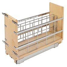 19-1/2" 1-Shelf Pullout Organizer with Ball Bearing Soft-Closing, Wood