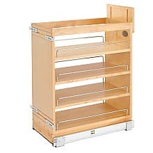 11-3/4" 3-Shelf Pullout Organizer with BLUMOTION Soft-Closing, Wood