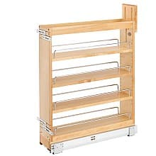 3-Shelf Pullout Organizer with BLUMOTION Soft-Closing Servo Drive, Wood