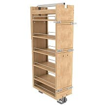 11" 6-Shelf Tall Cabinet Pullout Pantry Organizer with Fulterer Soft-Close Slide